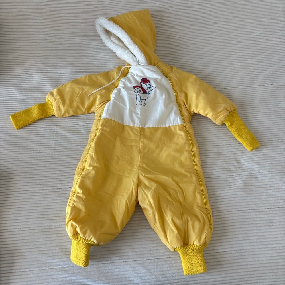 Vintage Pooh Baby One-Piece Snowsuit